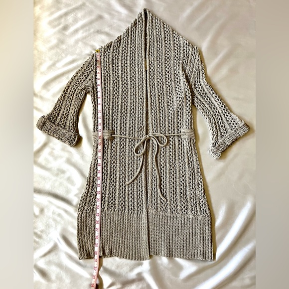 Duster Cardigan Sweater Taupe - Small - Picture 6 of 9